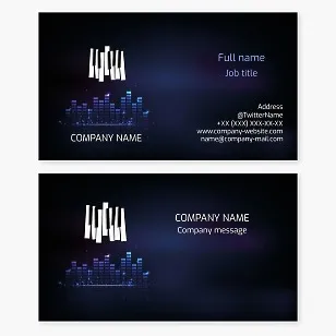 Piano Keys | Music Business Card Template | Music | Music Band | Music Tutorials | Piano Lessons | Recording Studio