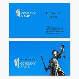 Business card template. Law firm.
