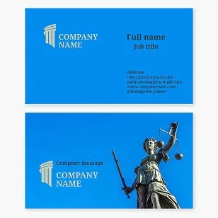 Business card template. Law firm.