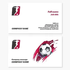 Business card template "Football".