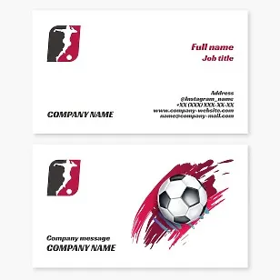 Business card template "Football".