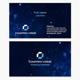 Blue Bokeh Business Card Template