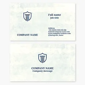 Business card template. Law firm.