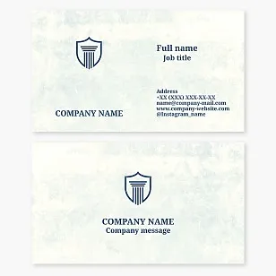 Business card template. Law firm.