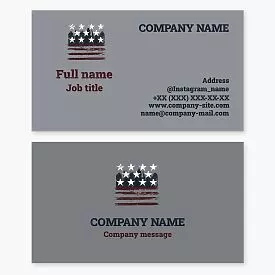 Patriotic Business Card Template