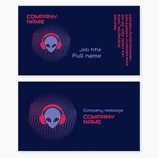 DJ business card template
