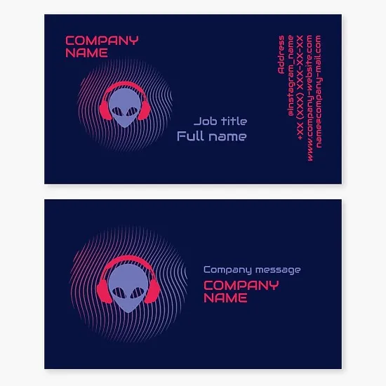 DJ business card template