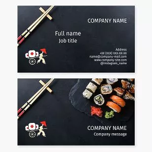 Sushi Restaurant Business Card Template