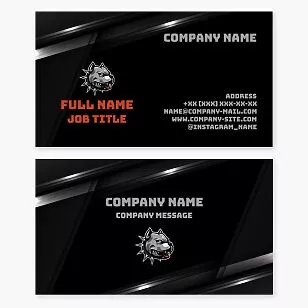 Bulldog Logo Business Card Template