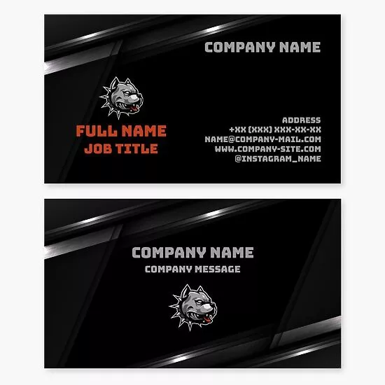 Bulldog Logo Business Card Template