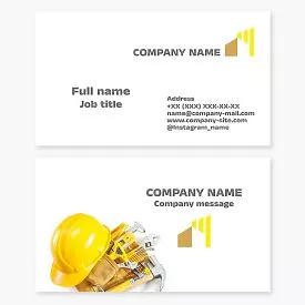 Construction Business Card Template