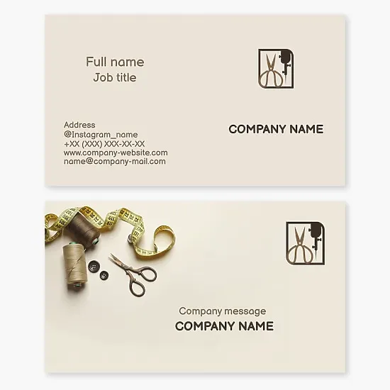 Sewing Business Card Template