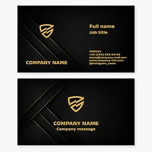 Business card template. Business protection. Business and process insurance.