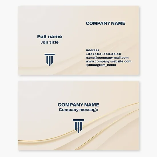 Business card template. Jurisprudence and advocacy.