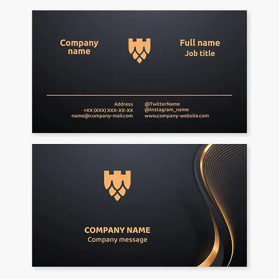 Business card template Pivbar, Malt.