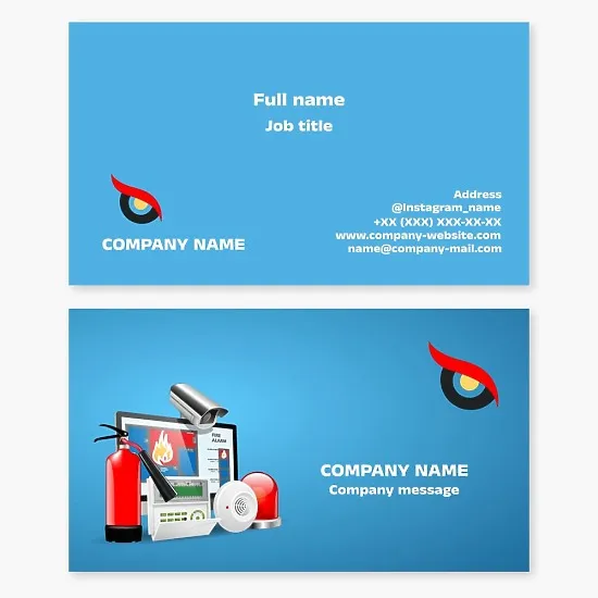 Security System and Security System Equipment Business Card Template.