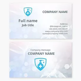 Hand Soap Sanitizer Business Card Template