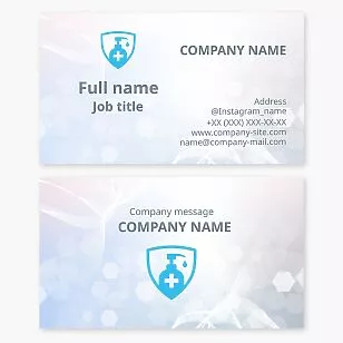 Hand Soap Sanitizer Business Card Template