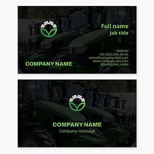 Agricultural Engineering Business Card Template