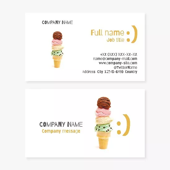 Ice cream business card 