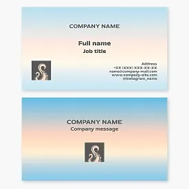 Business card template. Octopus tentacles. Symbol of royalty, victory, and wealth. Seafood.