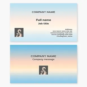 Business card template. Octopus tentacles. Symbol of royalty, victory, and wealth. Seafood.