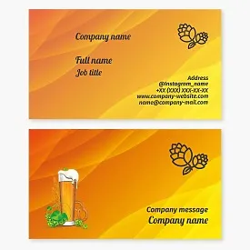 Beer business card template