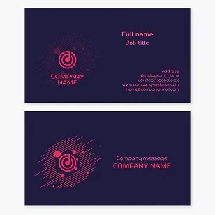 Music business card template