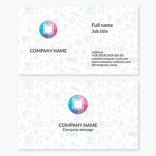 Business card template. Education. Private school. Teacher. Tutor.