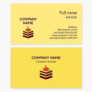 Cake Bakery Logo | Dessert Shop | Business Card Template