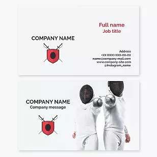 Fencing Sport Business Card Template