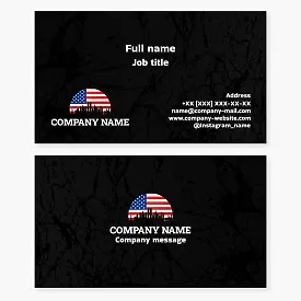 Business card template. US metropolis.