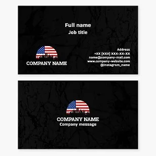 Business card template. US metropolis.