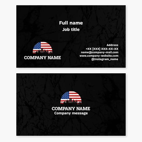 Business card template. US metropolis.