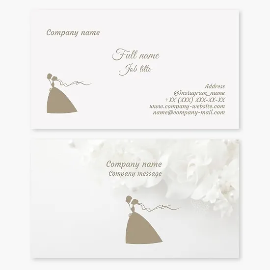 Bridal Shop Business Card Template