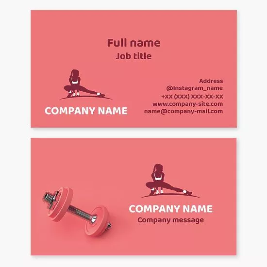 Fitness Business Card Template