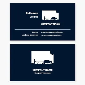 Agriculture. Business card template