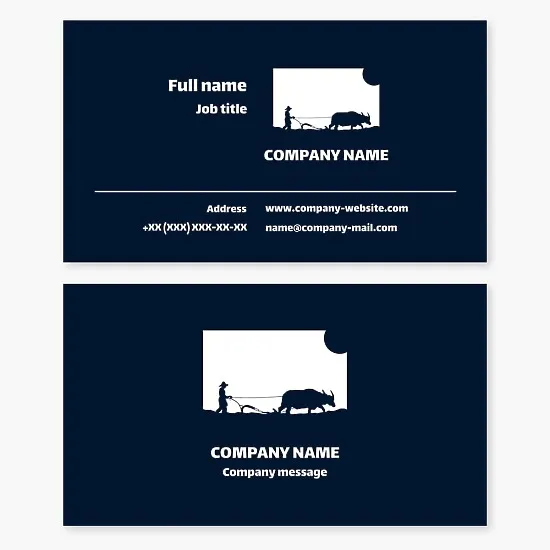 Agriculture. Business card template