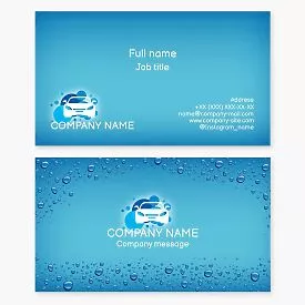 Car Wash Car Detailing Business Card Template