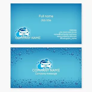 Car Wash Car Detailing Business Card Template