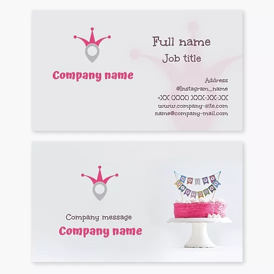 Business card template Event studio for children