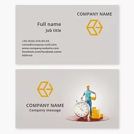 Business card template Delivery of parcels and documents