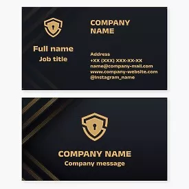 Business card template Home security