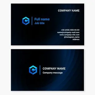 Business card template. Abstract. Hexagon. Center of impact. Marketing campaign. Letter G.