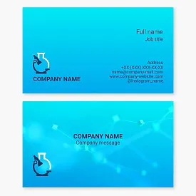 Business card template. Chemical and medical tests. Laboratory.