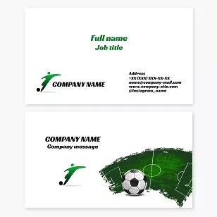 Soccer Sports Coach Business Card Template