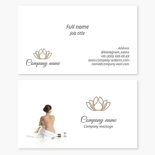 Spa business card template