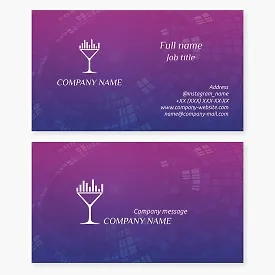 Music bar. Business Card Template