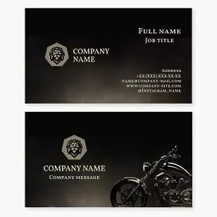 Motorcycle Business Card Template