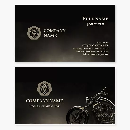 Motorcycle Business Card Template